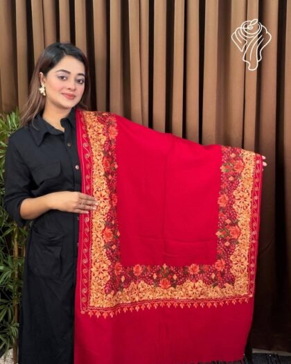 Border Design Kashmiri (Red)